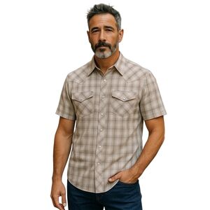 Cody James Shirt Mens XL Regular Fit Pearl Snap Western Style Plaid 100% Cotton